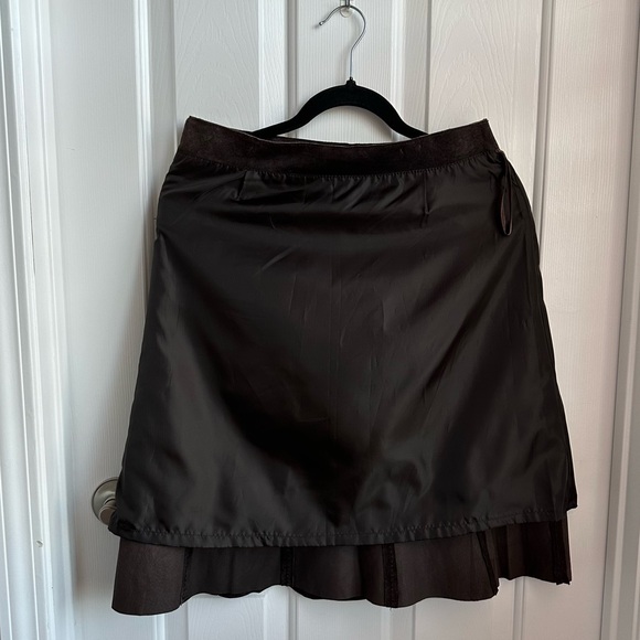 New Frontier Women Suede Leather Skirt, SZ 2 - Brown - EUC - Picture 11 of 13